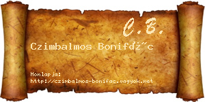 Czimbalmos Bonifác névjegykártya